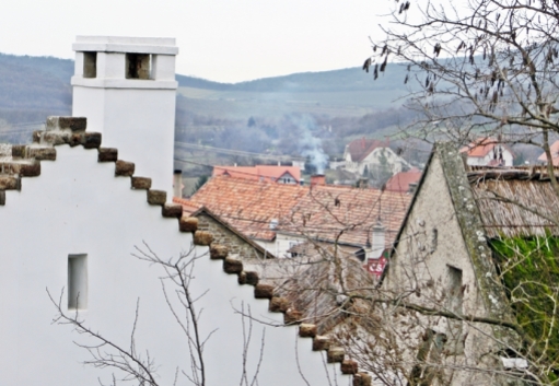 2014-02-23 Ausflug zum Balaton CIMG1920 Tihany Haus+Reetdach+Landschaft