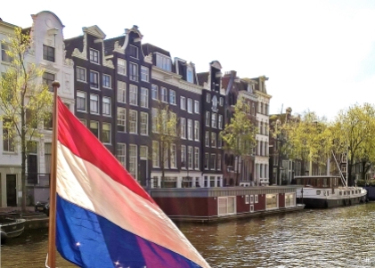 2019-04-13 NL Amsterdam Prinsengracht (16) Blick vom Museumsboot